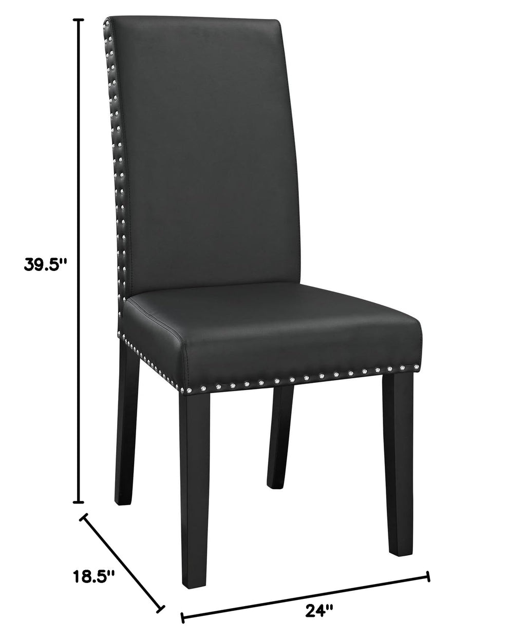 Black Faux Leather Dining Chair O2700