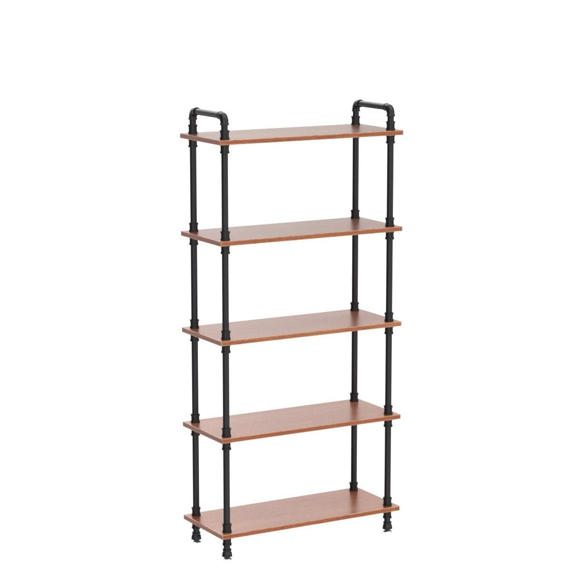 5 Tier Rustic Brown Bookshelf Q379