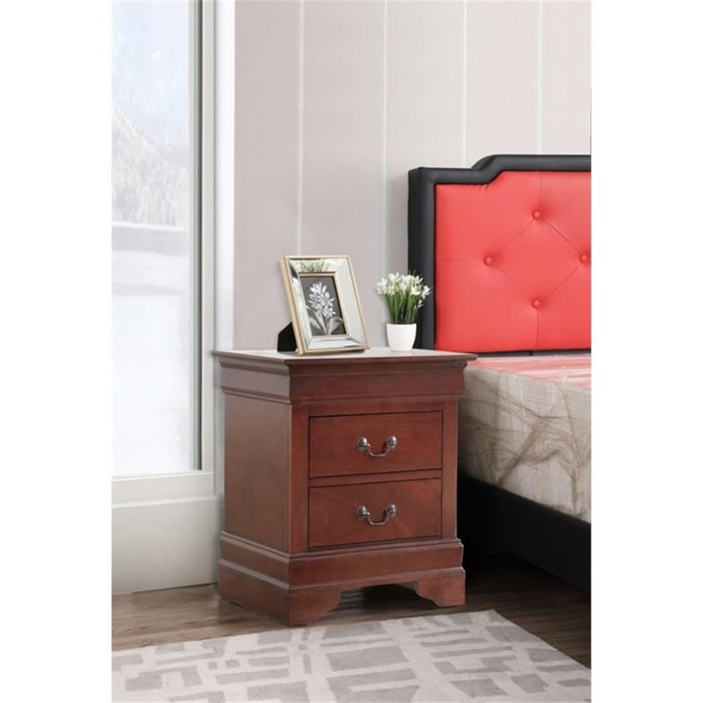 Cherry 2 Drawer Nightstand T201691