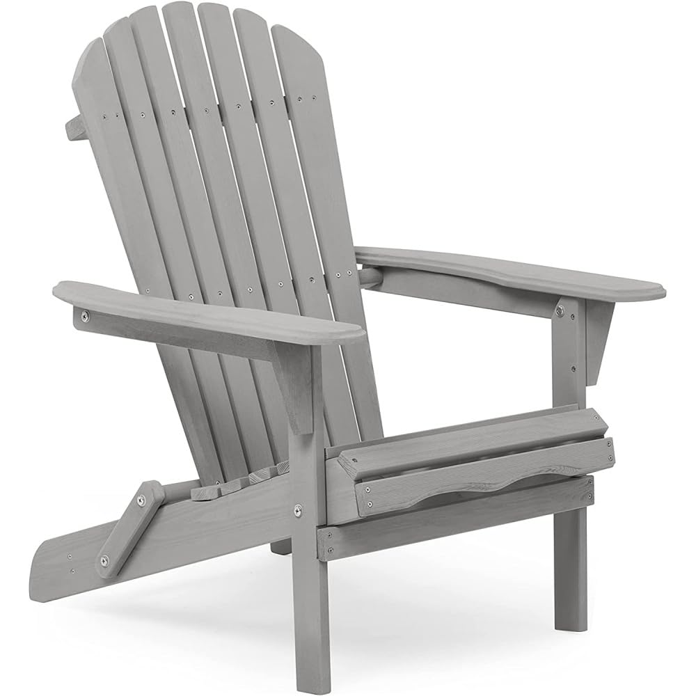 Wooden Folding Adirondack Chair Set of 2 Solid Cedar S411