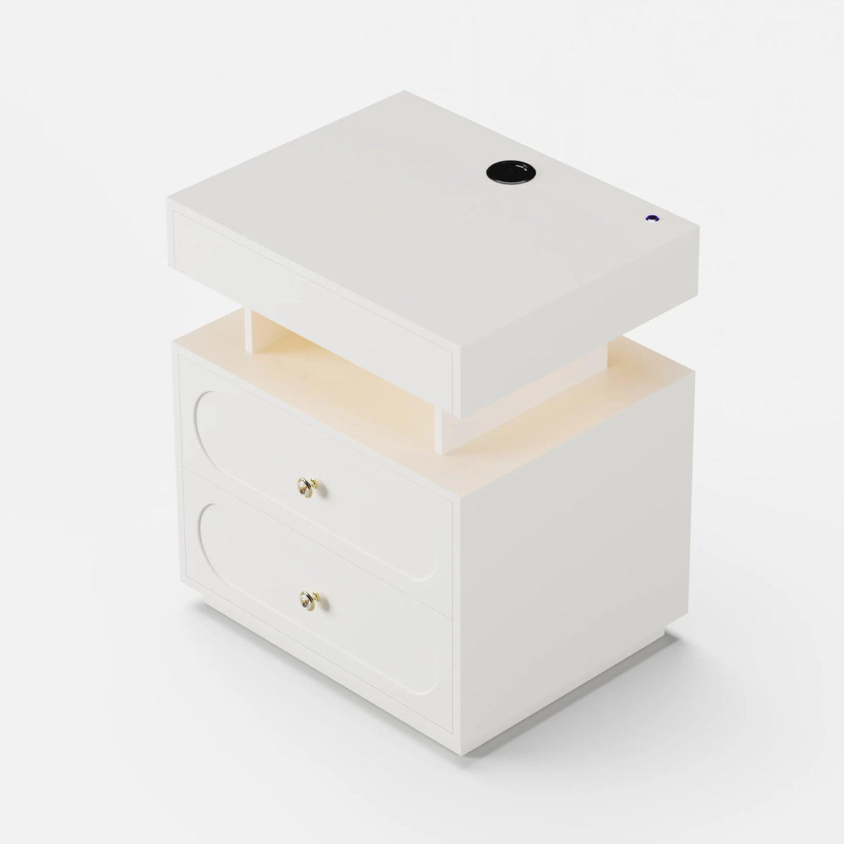 3-Drawer LED Nightstand with Light C2691