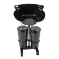 Portable Plastic Shampoo Basin with 2 Water Buckets and Wheels H9962