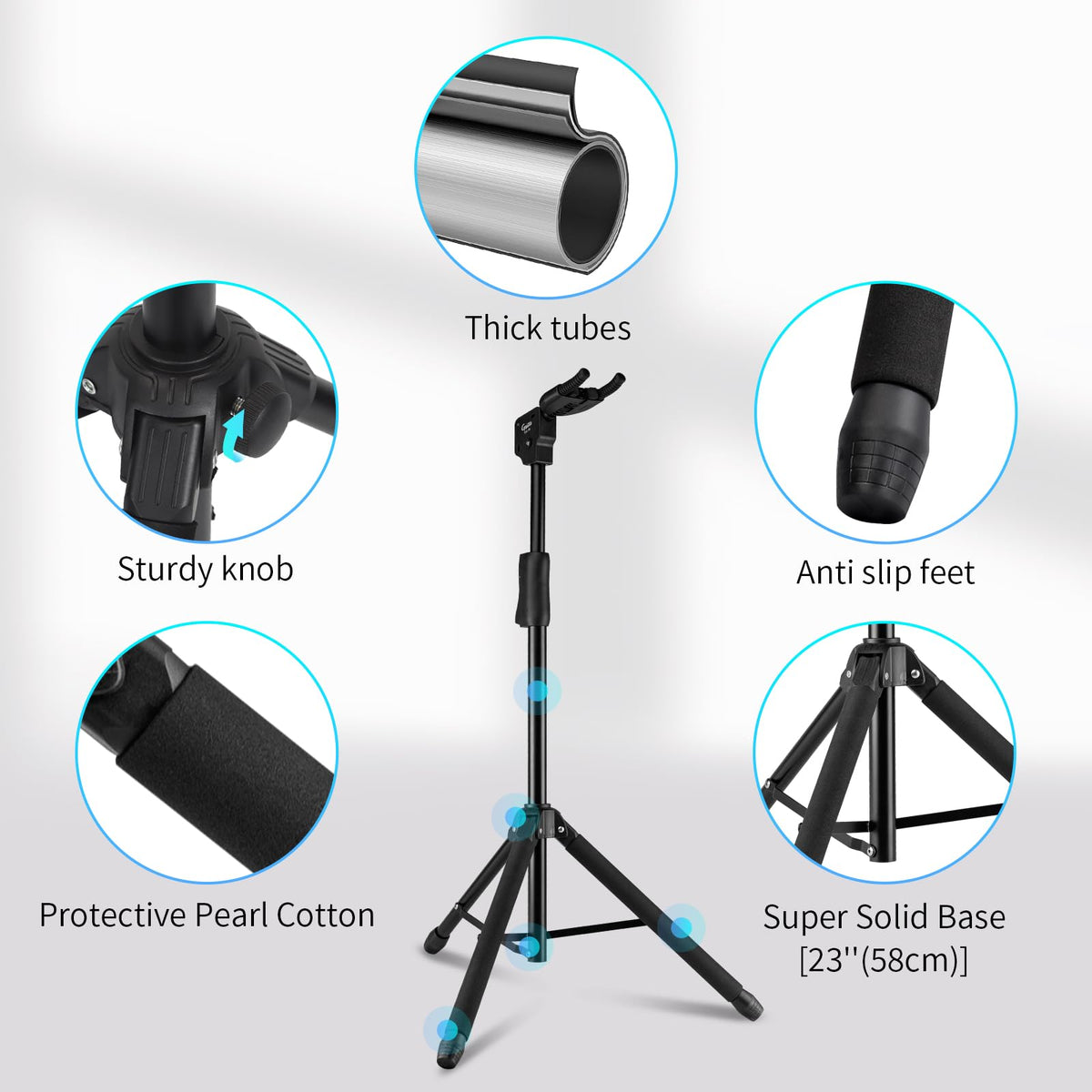 Heavy Duty Adjustable Foldable Guitar Stand U146
