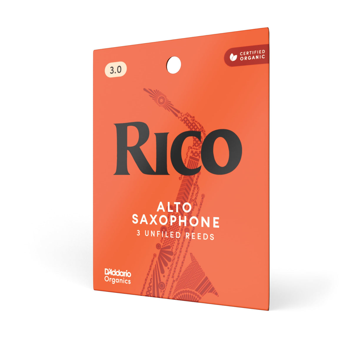 Organic Alto Saxophone Reeds, Strength 3.0, 3 Pack J84716