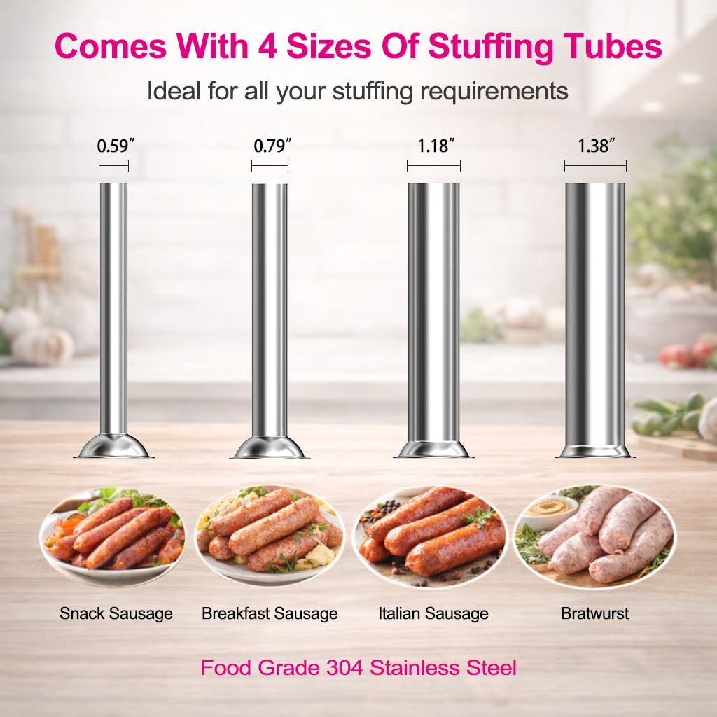 Manual Sausage Stuffer 11lbs/5L Vertical 4 Tubes E118