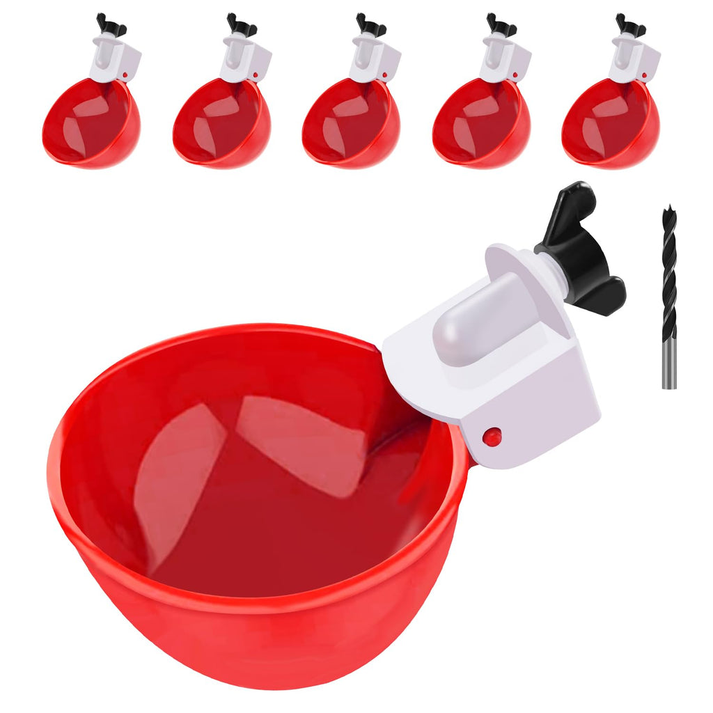 6 Packs Chicken Waterer Cups with Mounting Hole Opener D47216