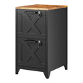 Black 2 Drawer Steel File Cabinet with Lock F776