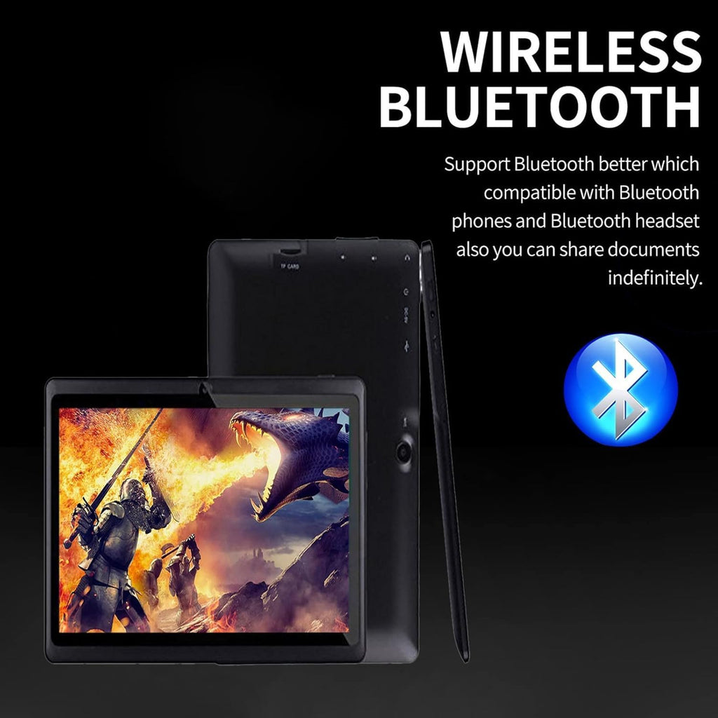 Android Tablet 7-inch HD Display 1GB +8GB 3000 mAh Black P1075