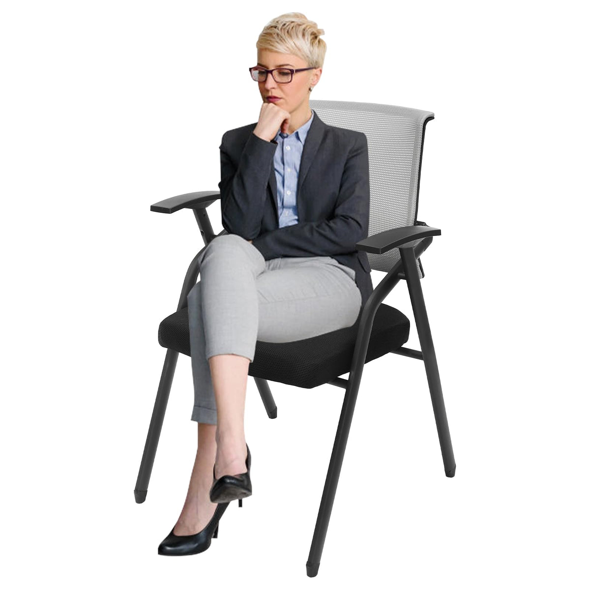 Foldable Mesh Back Guest Chair M325338