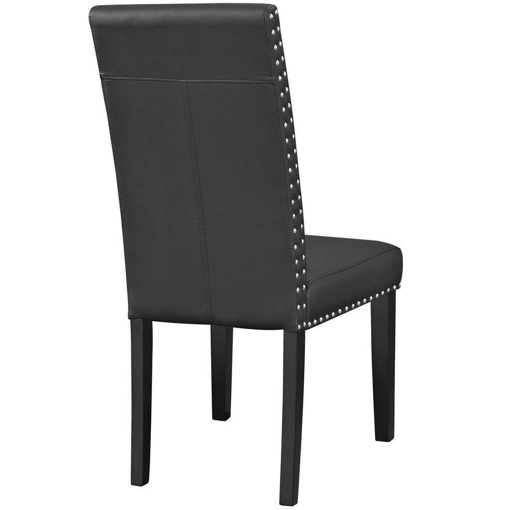 Black Faux Leather Dining Chair O2700