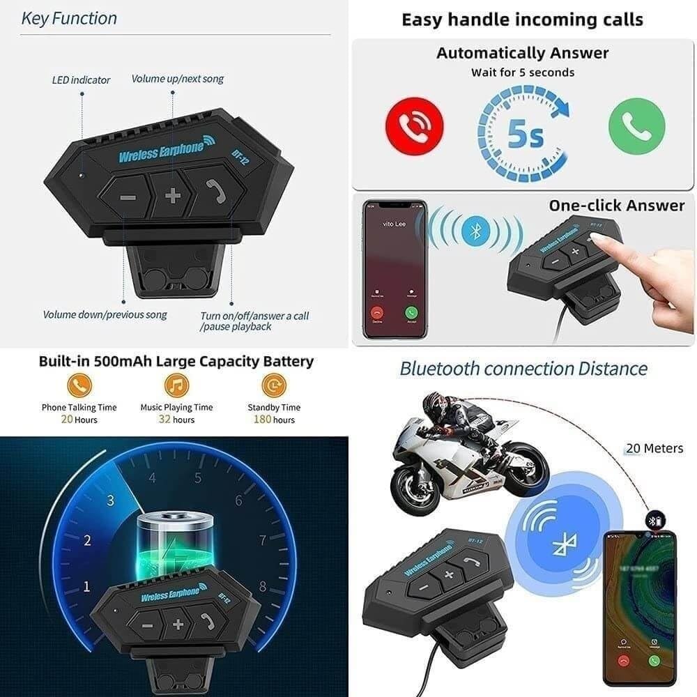 Bluetooth Full Face Motorcycle Helmet W677122