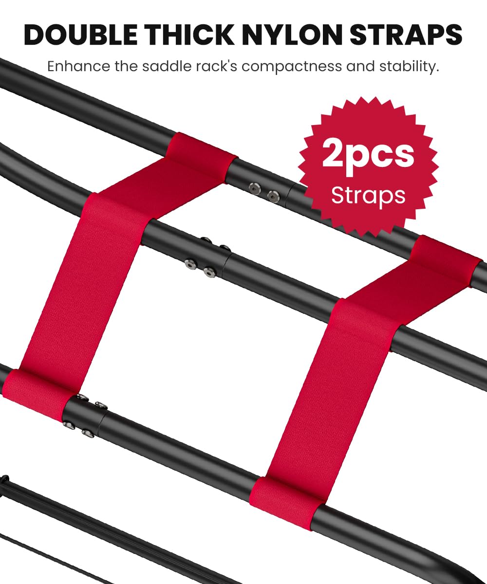Portable Folding Saddle Rack with Storage R55678