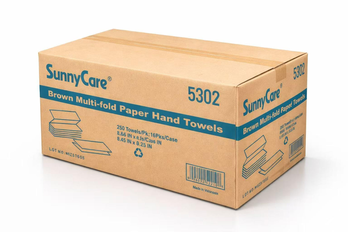 Kraft Brown Multifold Paper Towel Recycled Fibers 4000 Count A443764
