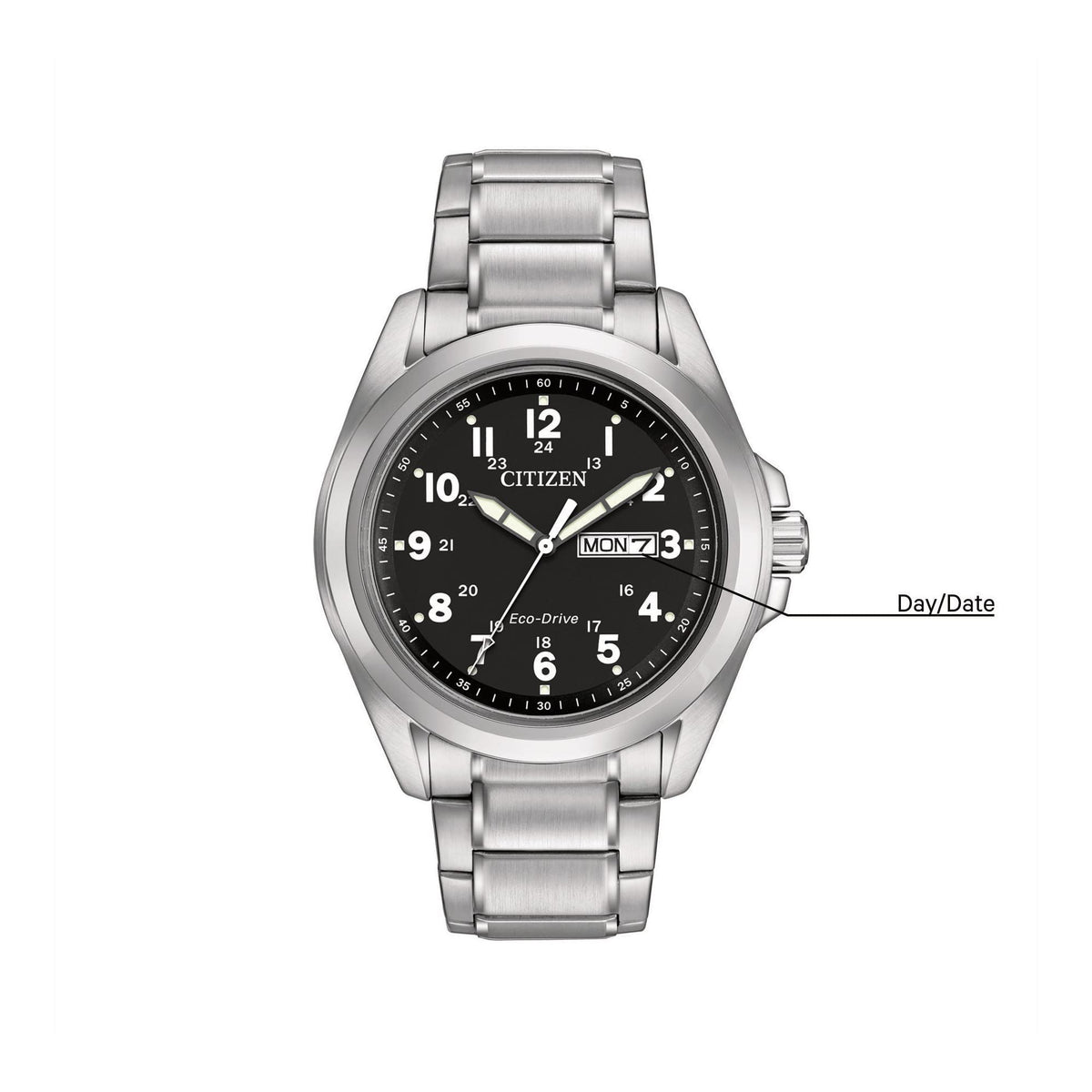 Stainless Steel Black Dial 43mm Field Watch G98088