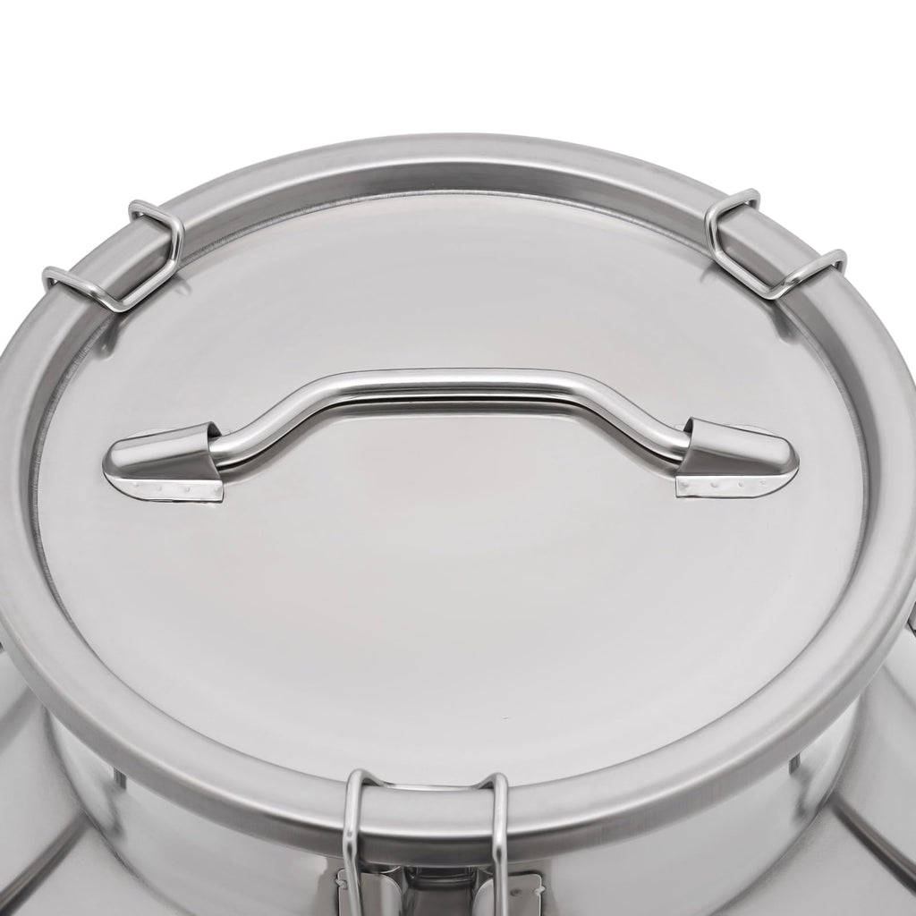 30L Stainless Steel Milk Can with Handle Sealed Lid and Faucet R54270