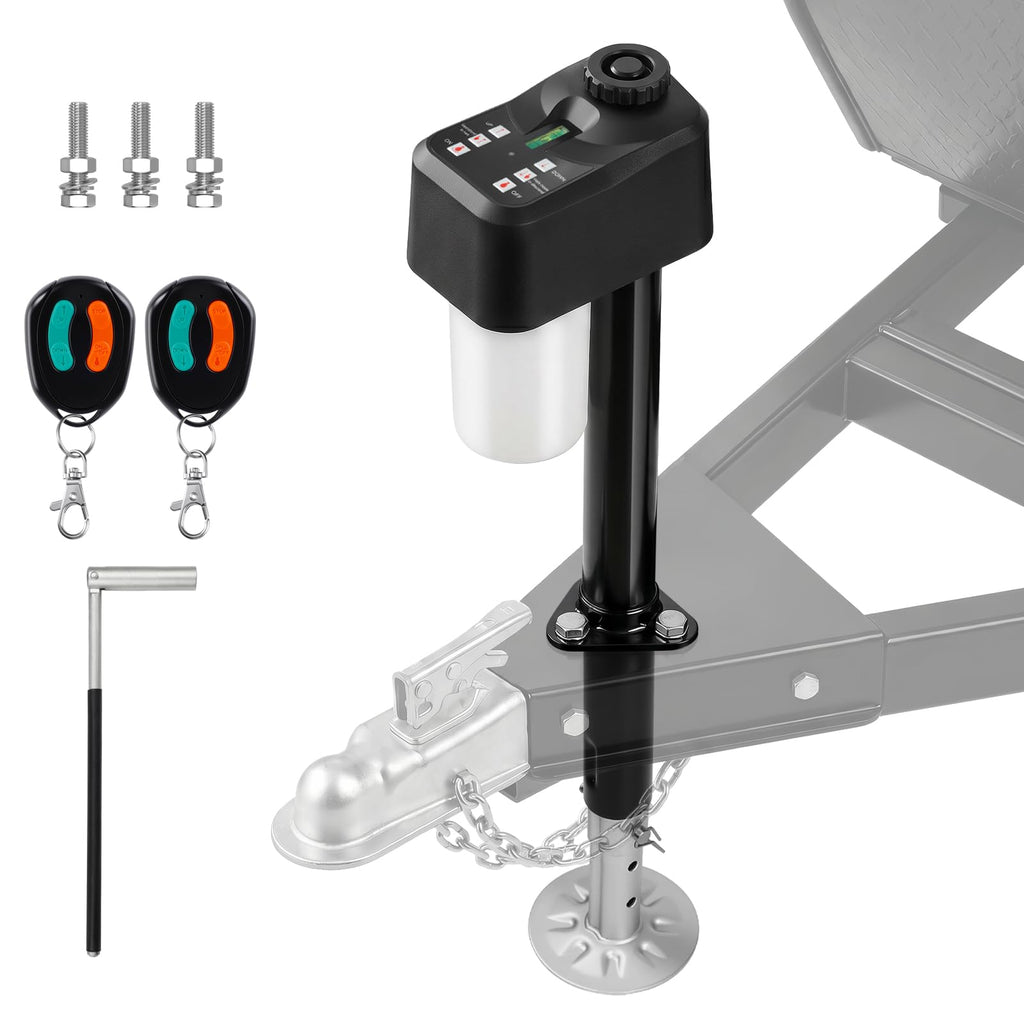Electric Trailer Jack with 2 Remote Control, IP65 Waterproof F727