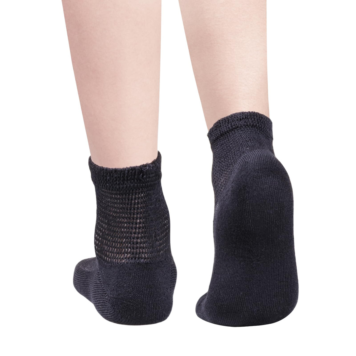 Bamboo Viscose Diabetic Socks, Black, Size 10-13, 5 Pairs H23676