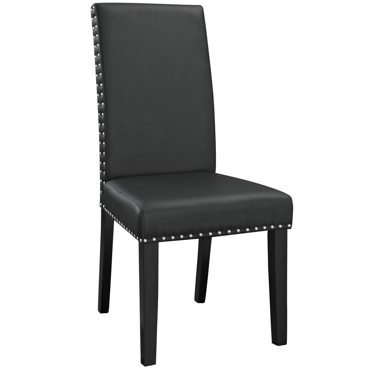 Black Faux Leather Dining Chair O2700