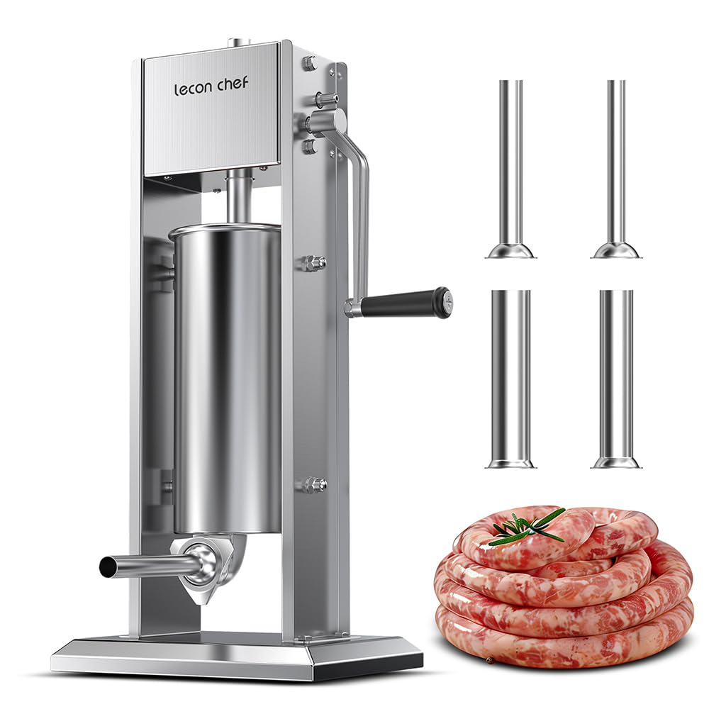 Manual Sausage Stuffer 11lbs/5L Vertical 4 Tubes E118