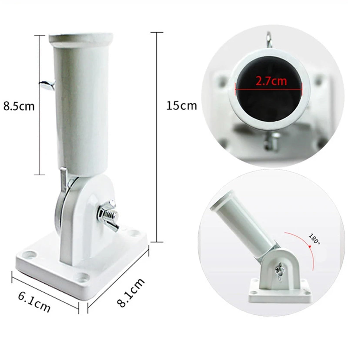 Adjustable Aluminum Flag Holder Wall Mount Z1728