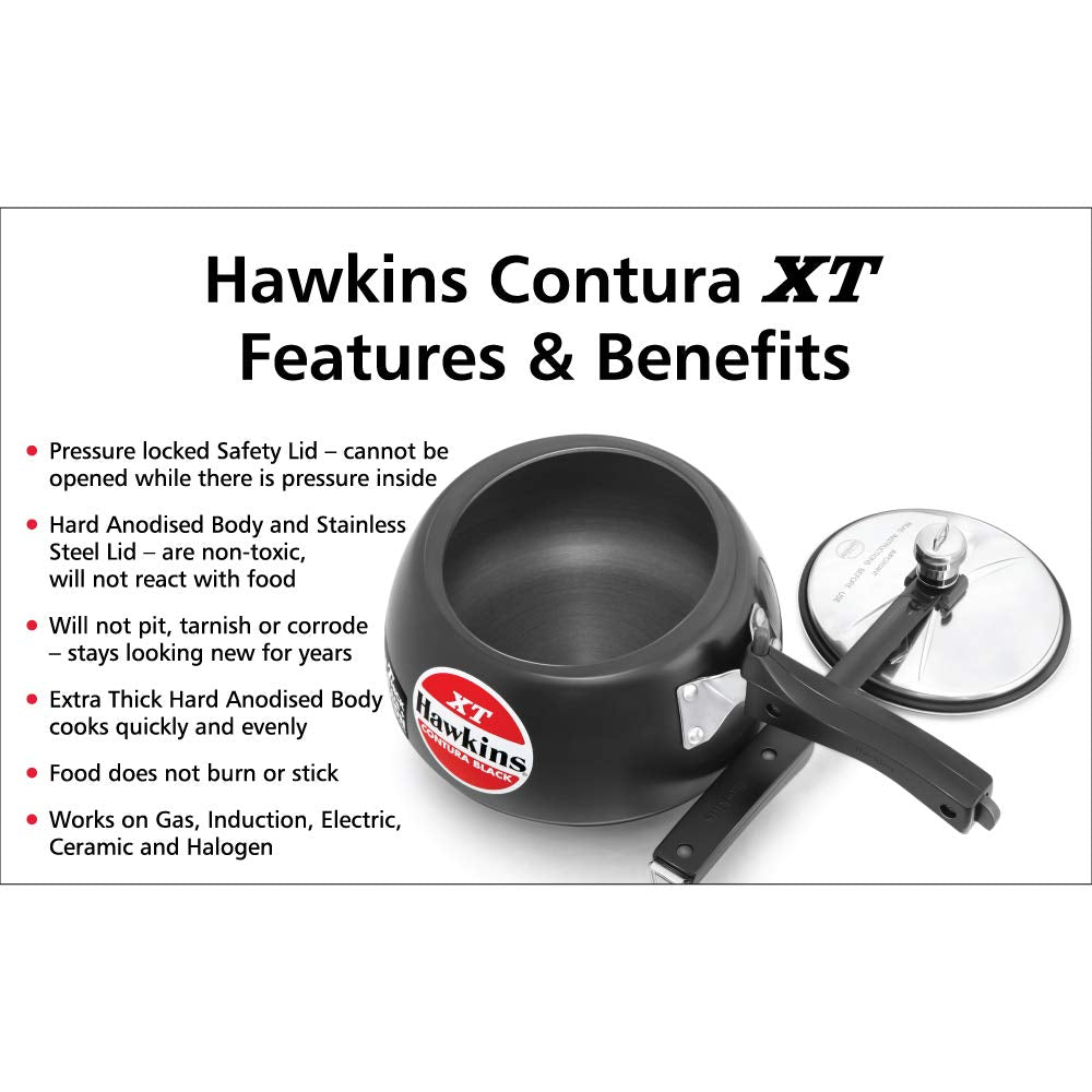 Black 2 Liter Pressure Cooker Z43798