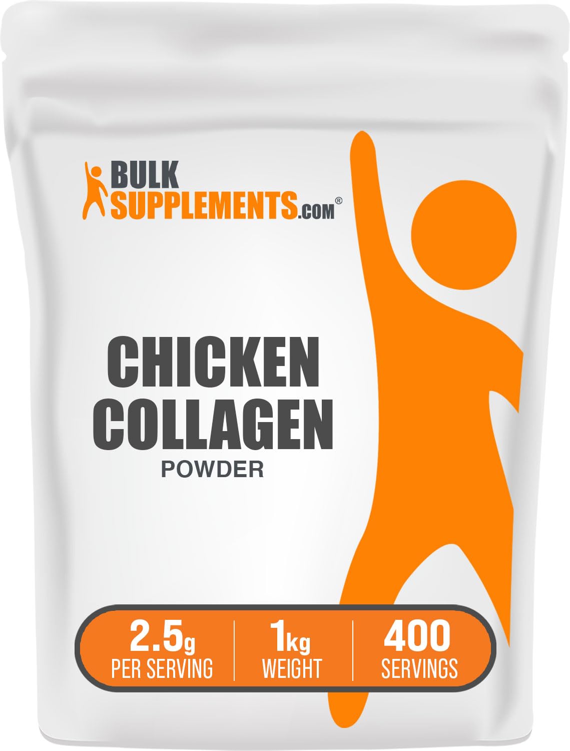 Chicken Collagen Powder, Hydrolyzed, Unflavored & Gluten Free, 1kg V804496