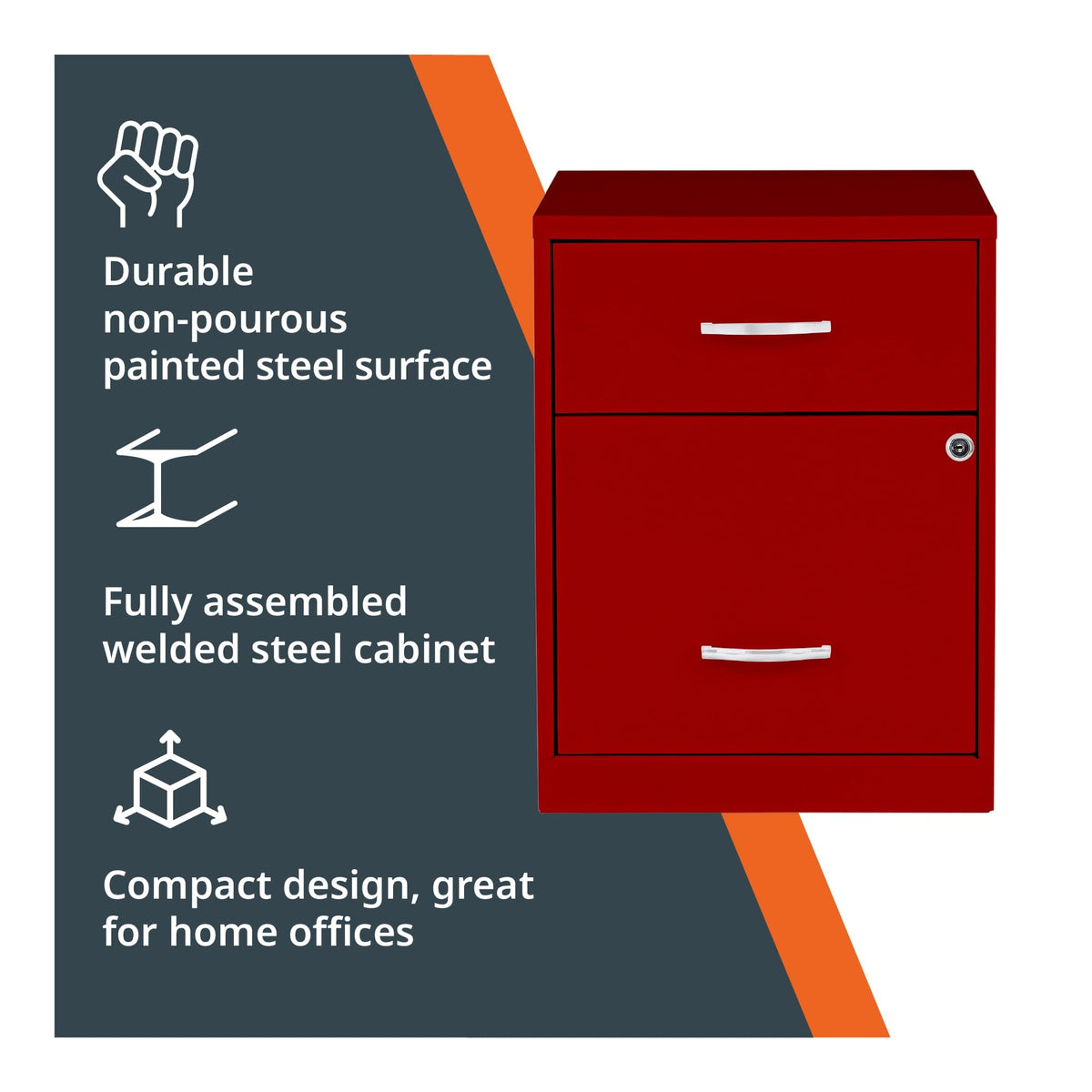 2 Drawer Locking Steel Filing Cabinet P198280