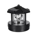 4.33inch LED Solar Powered Lighthouse IP44 Waterproof 360 Degree Rotating Lamp Black R63426