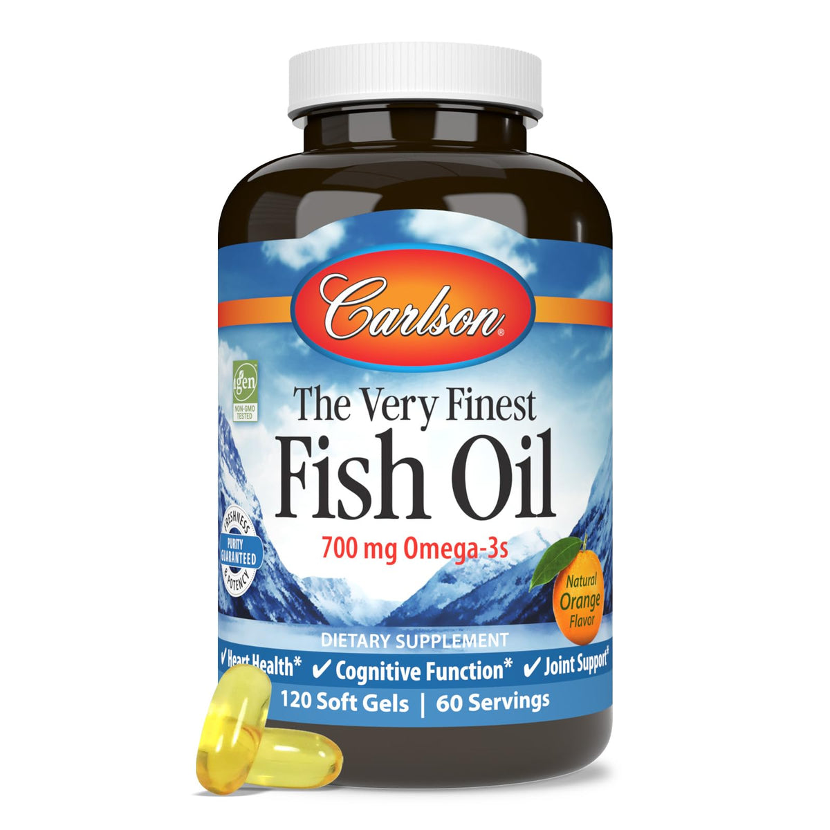 Fish Oil 700 mg Omega-3s Orange 120 Softgels R372436