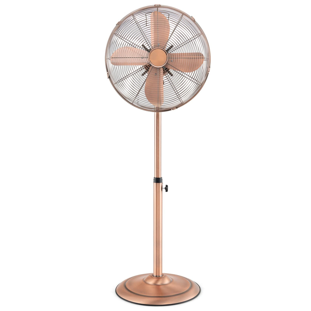 16-Inch Metal Pedestal Fan with Adjustable Height, 3 Speeds, Oscillation D401