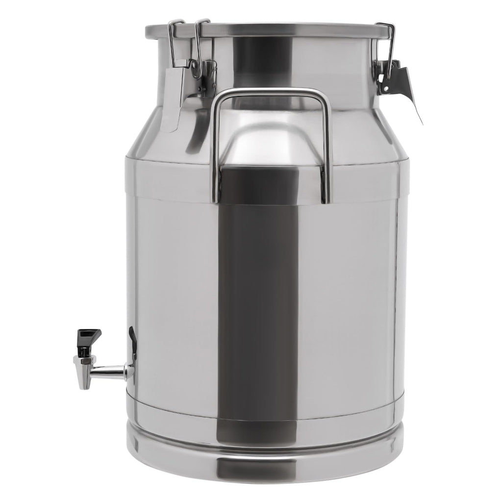 30L Stainless Steel Milk Can with Handle Sealed Lid and Faucet R54270