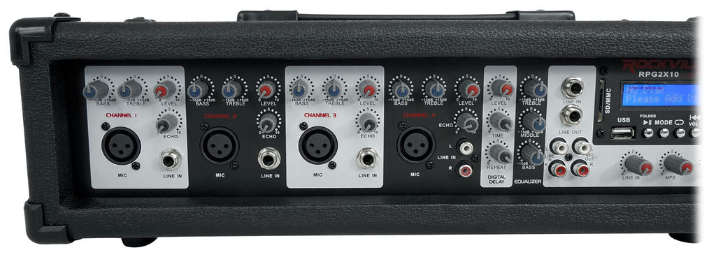 10" PA Speaker Pair with Mixer and Wireless Mics L5776