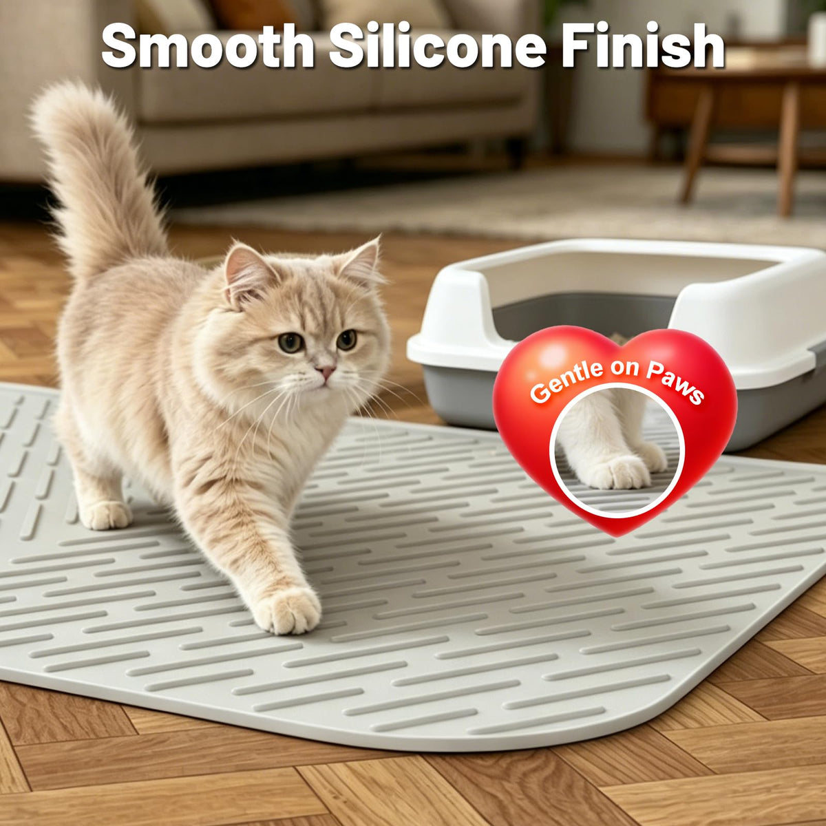 35"x27" Silicone Cat Litter Mat, 4 Pack Disposable Cat Litter Boxes H7239