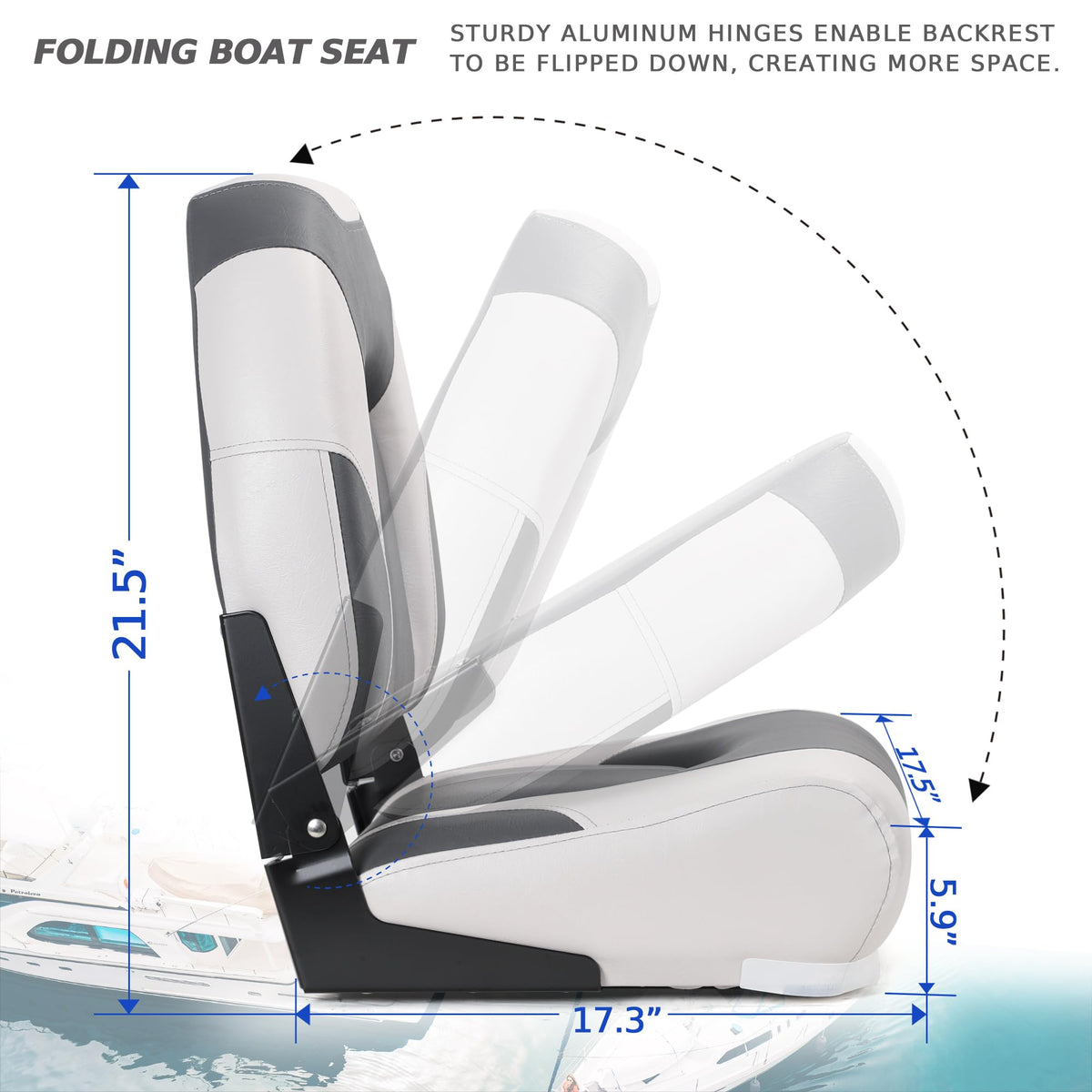 High Back Folding Boat Seats 2 Pack G737792