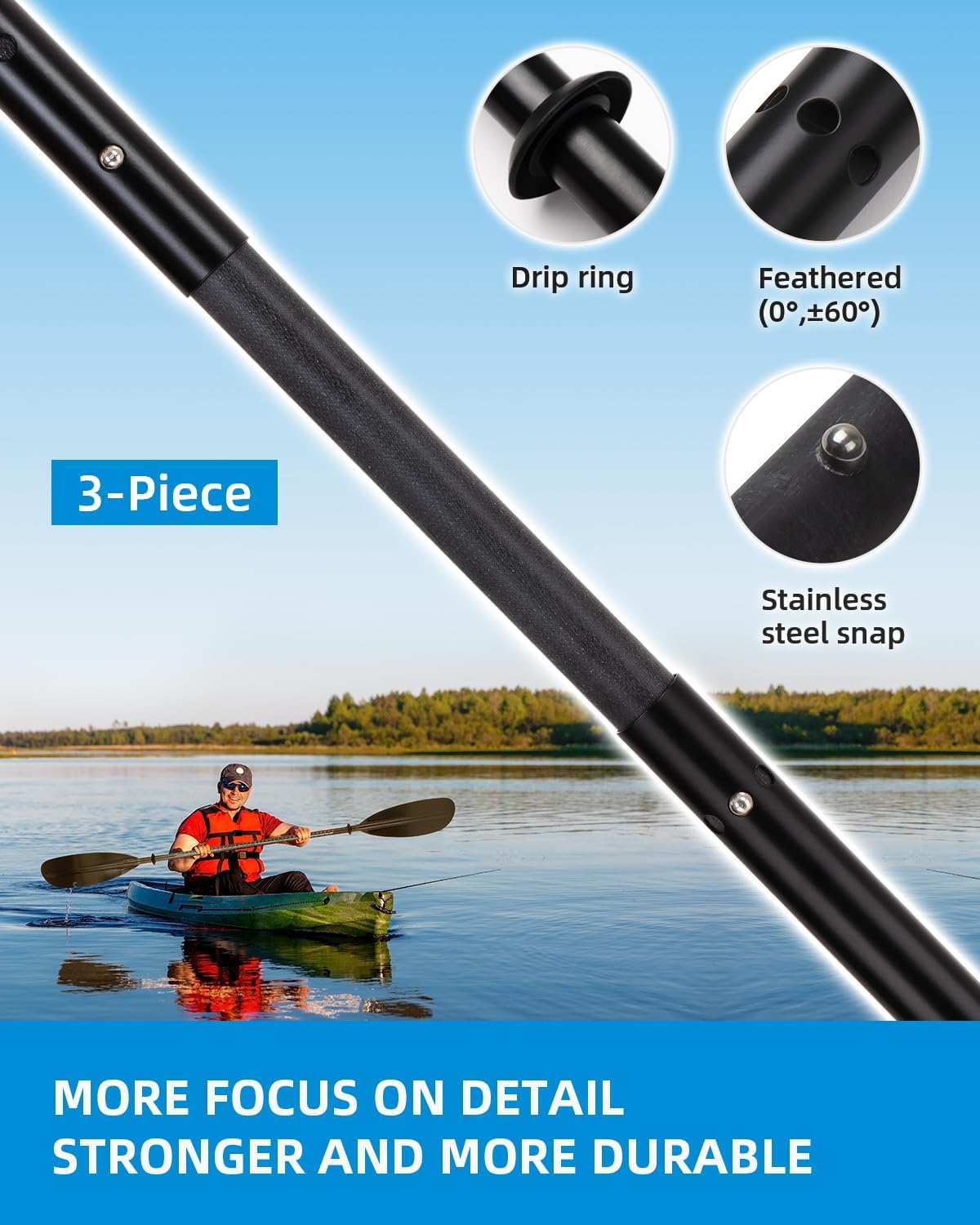 Adjustable Carbon Fiber Kayak Paddle X849059