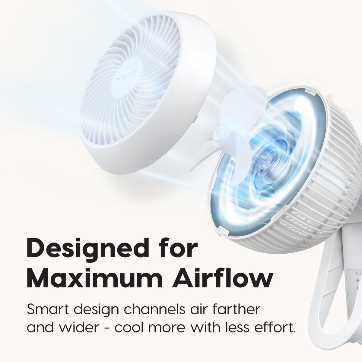 Wall Mount Fan with Remote, 360° Oscillation, 3 Speeds, White C57050