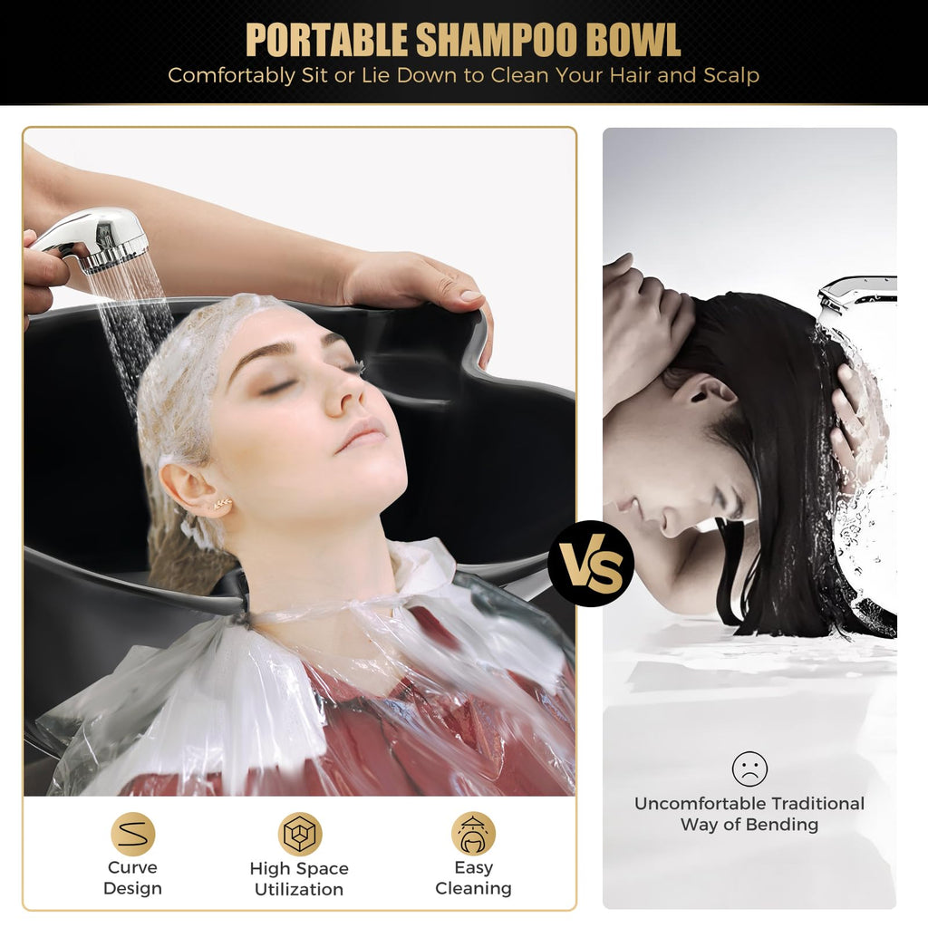 Portable Height and Angle Adjustable Shampoo Basin with Electric Pump J941