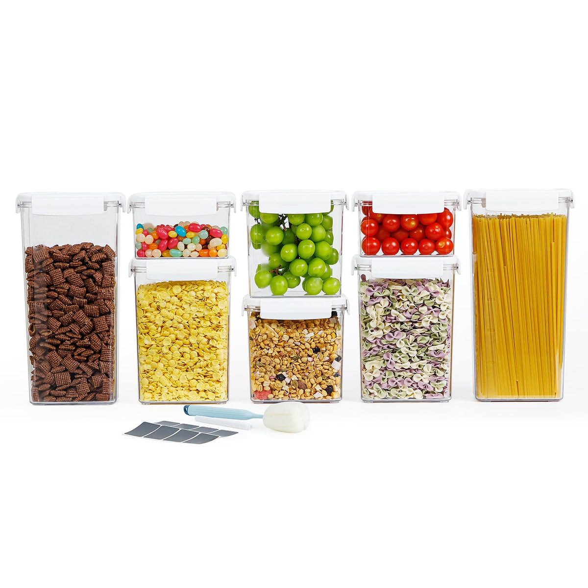 Airtight Pet Food Storage Containers with Lids, BPA Free Plastic 8-Pack A298