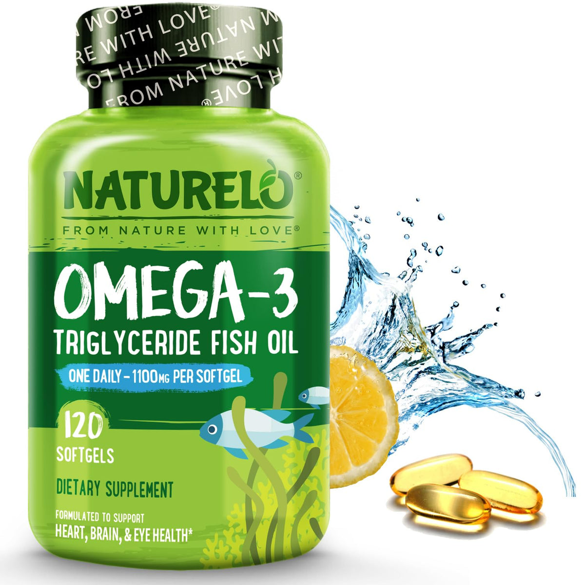 Omega 3 Fish Oil Supplement 1100mg 120 Softgels T103