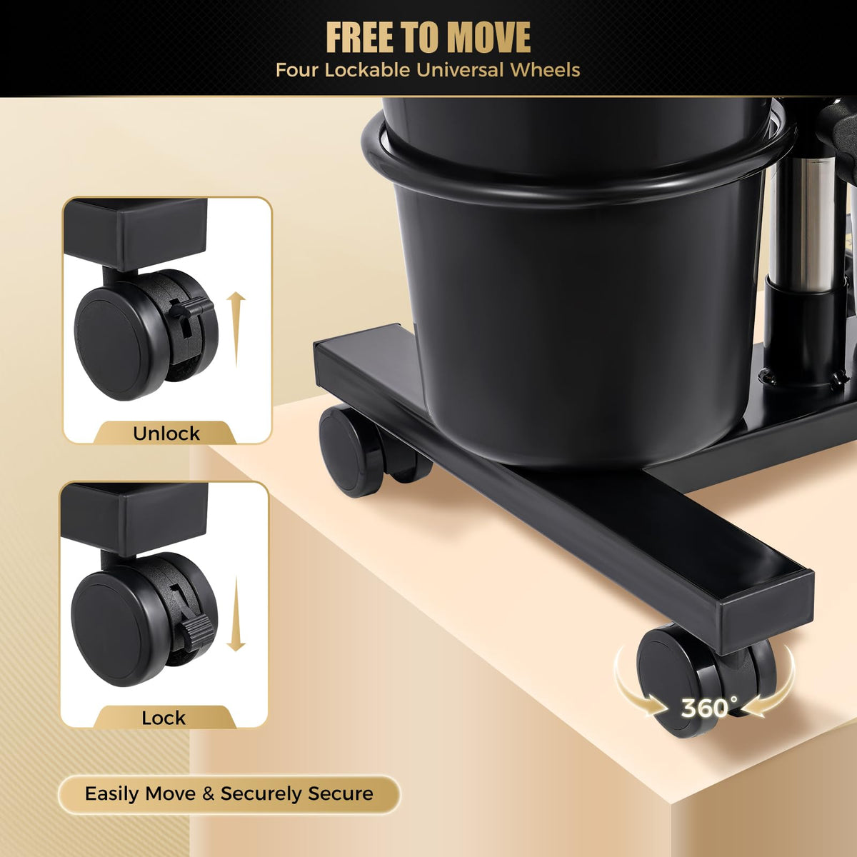 Portable Plastic Shampoo Basin with 2 Water Buckets and Wheels H9962