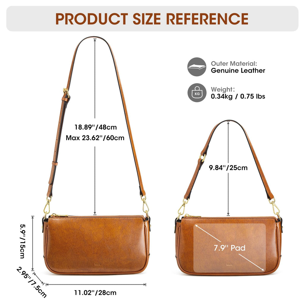 Leather Crossbody Bags with 2 Straps F1633
