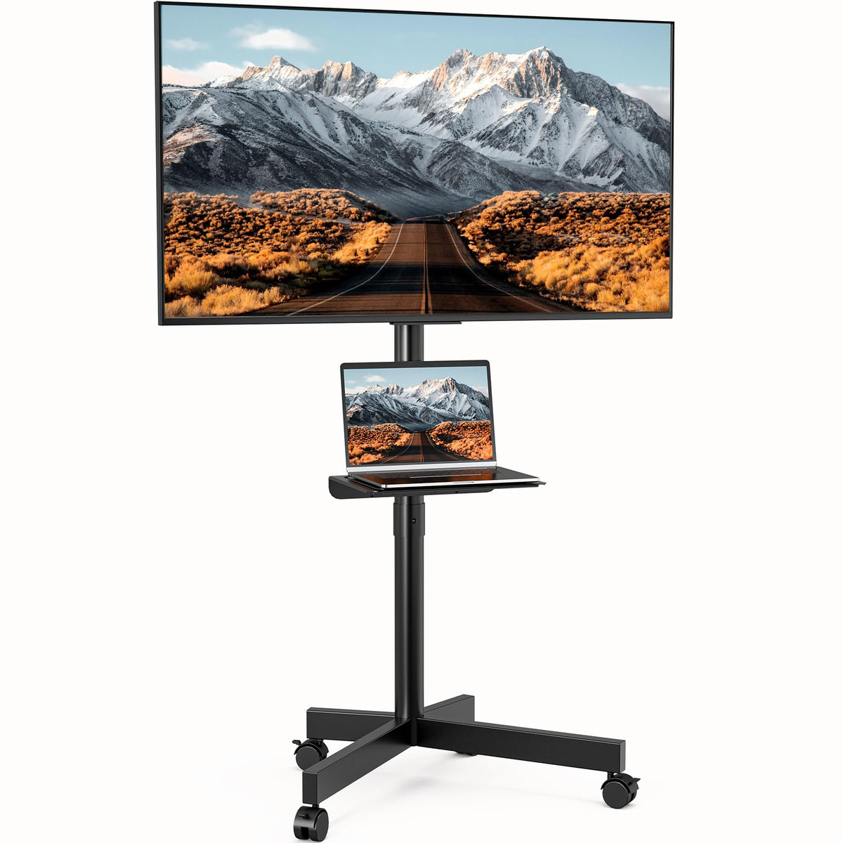 Rolling TV Stand with Wheels for 23-60 Inch Flat Curved TVs E414951