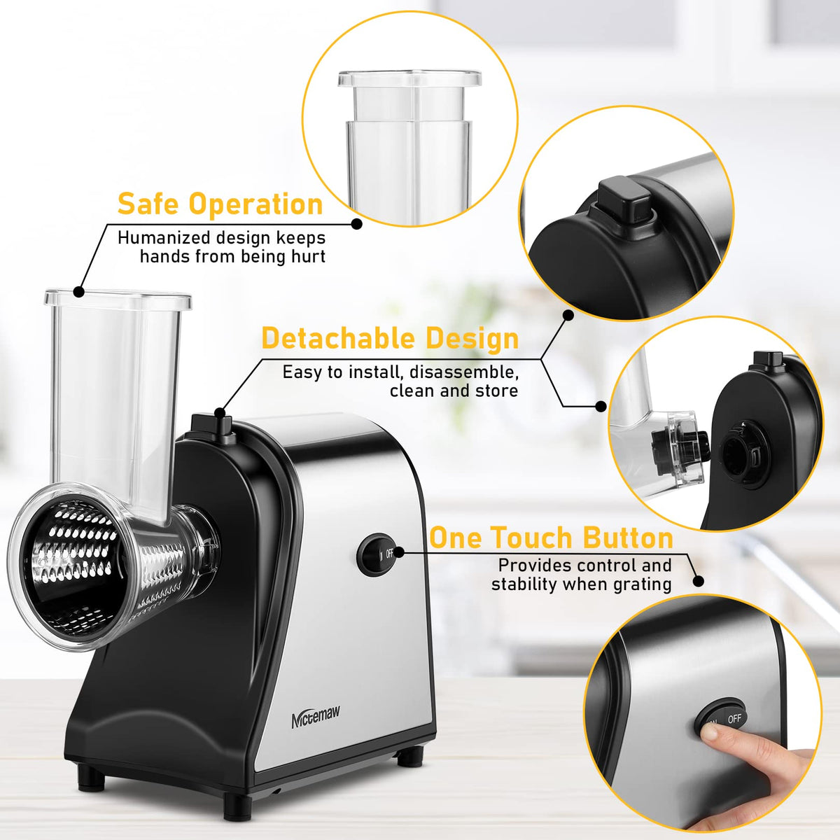 Electric Vegetable Cutter 500 W with 5 Cutting Drums O367877