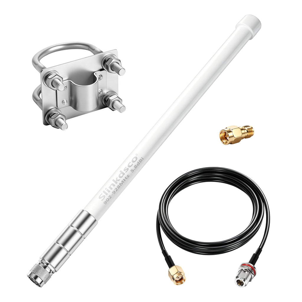 Waterproof 5.8dBi 915MHz Fiberglass Antenna with 20Ft Extension Cable H884