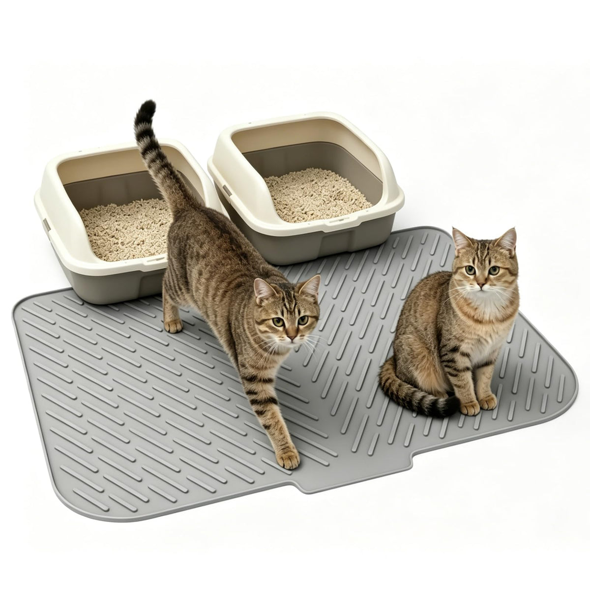 35"x27" Silicone Cat Litter Mat, 4 Pack Disposable Cat Litter Boxes H7239