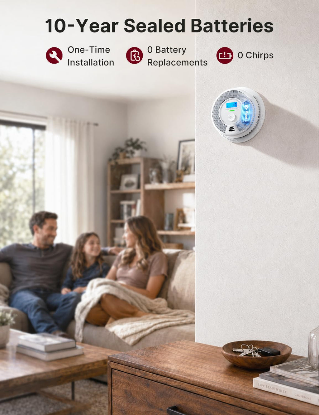 Interconnected Smoke and CO Detector 3-Pack Z7504