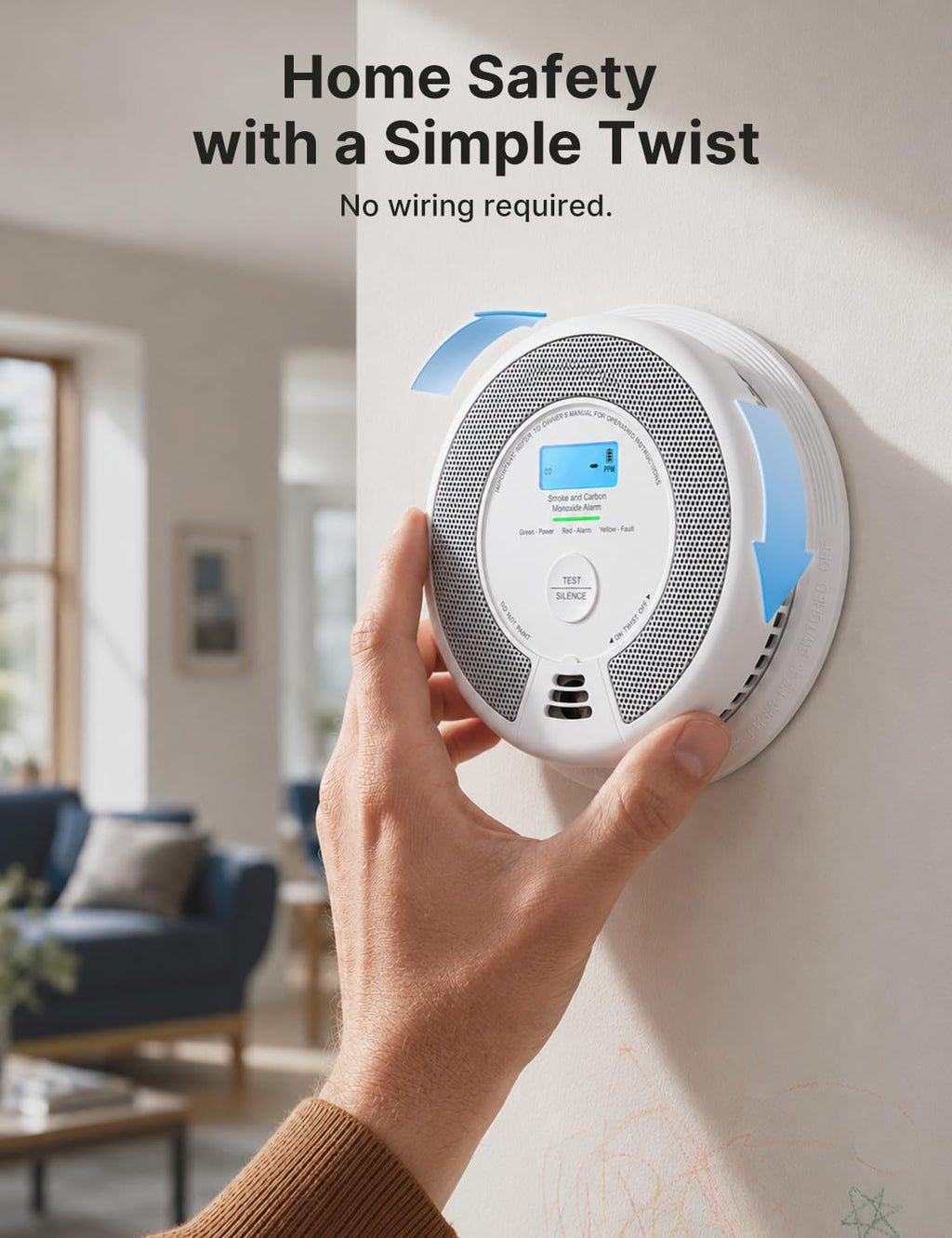 Interconnected Smoke and CO Detector 3-Pack Z7504