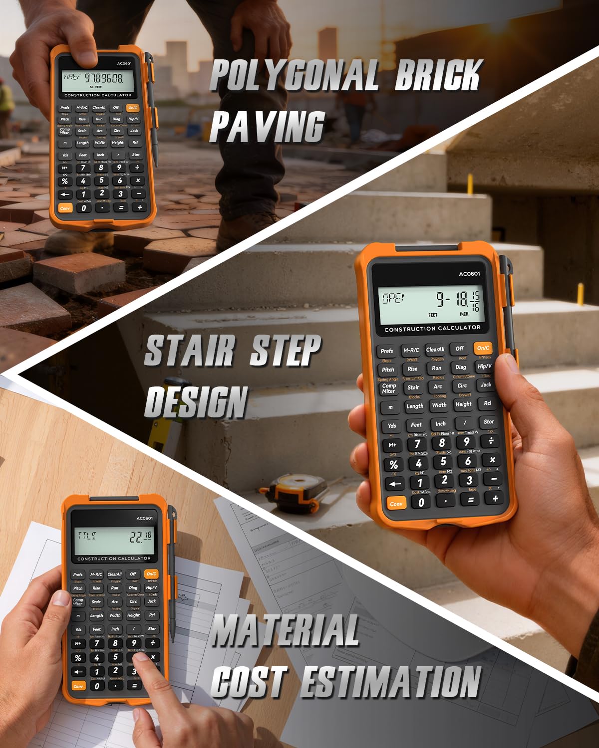 Construction Calculator with Writing Tablet I94683