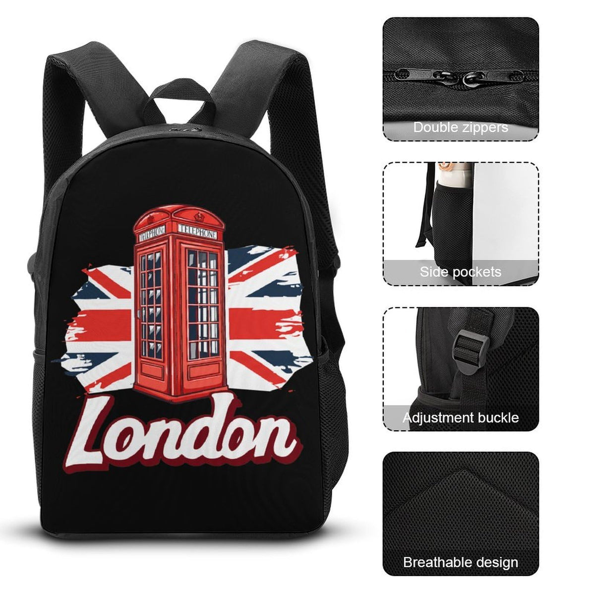 Backpack with Lunch Box Pencil Case M3889