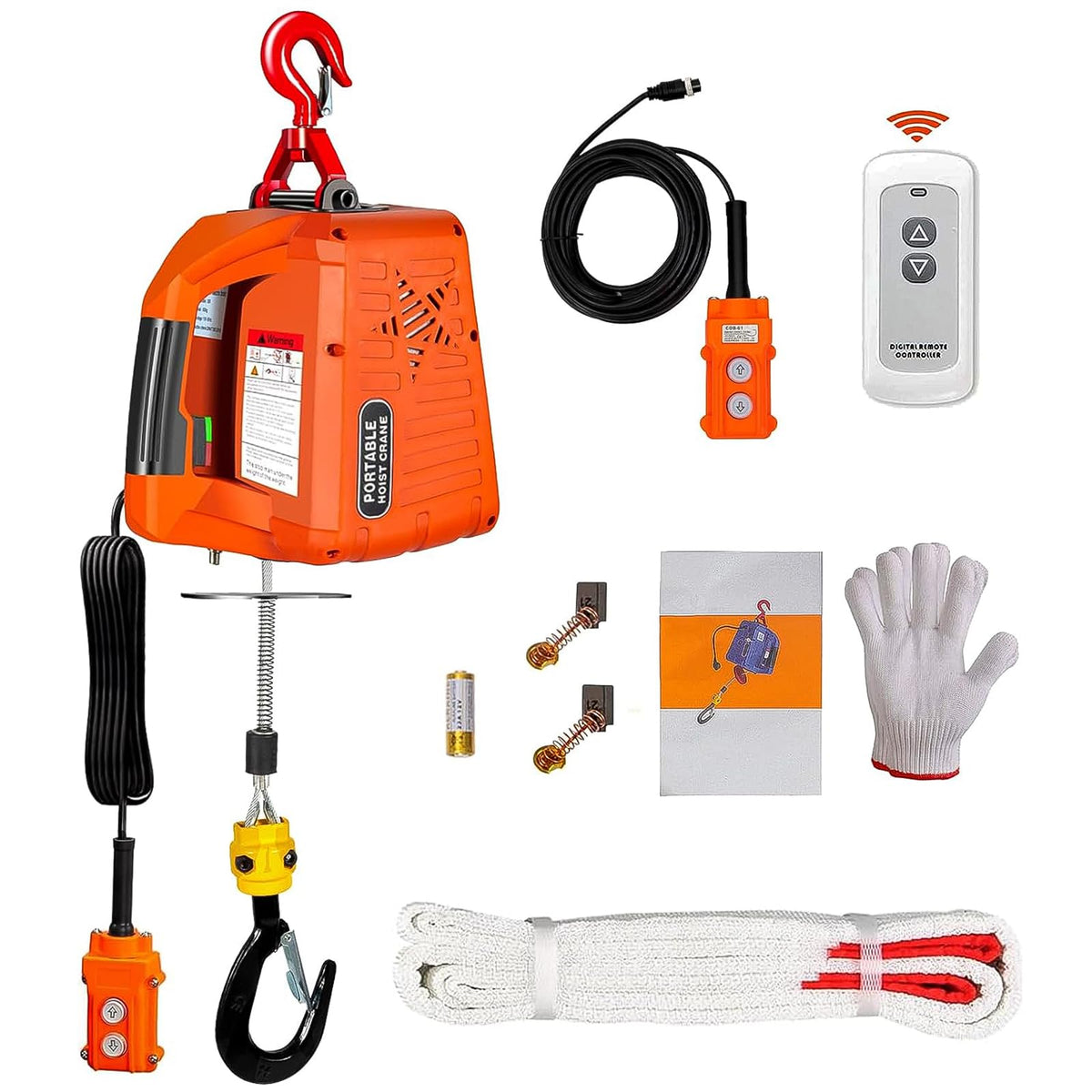 3 in 1 Electric Hoist Winch 2200LBS 38FT 110V A14064